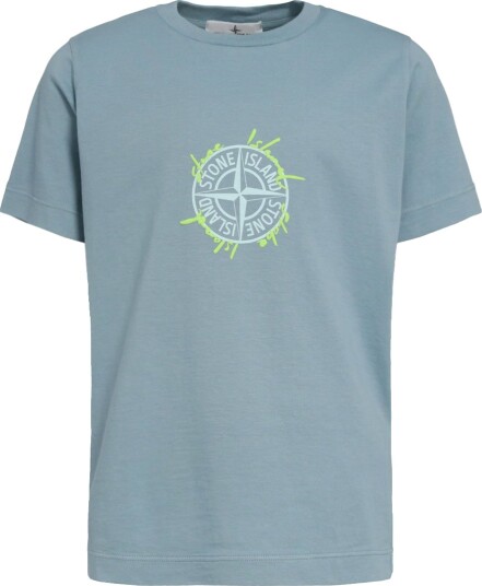 Stone Island T skjorte Dust Blue m. Trykk Stone Island 12 år 152 T skjorte Blå