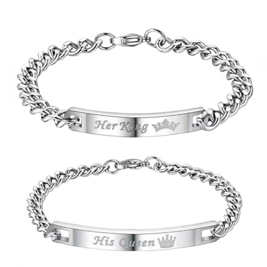 Pæresmykker - Pararmbånd - Her King / His Queen Pæresmykker - Pararmbånd - Her King / His Queen