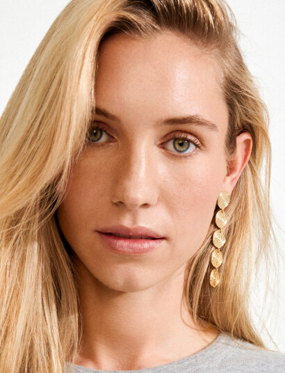 Pilgrim Air Earrings Gold Plated   Gold   ONE SIZE