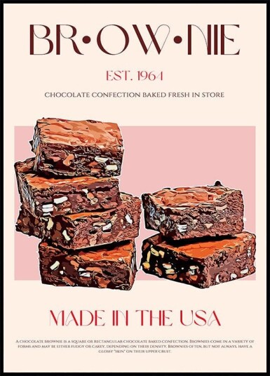 Choco Brownies Delight Poster Plakat / 50x70cm