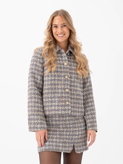 Y.A.S Siraz Long Sleeve Short Jacket Flerfarget L Y.A.S Siraz Long Sleeve Short Jacket Flerfarget L