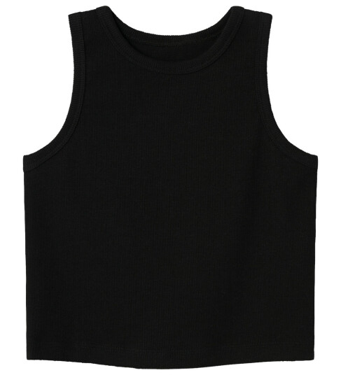Name It Crop Top NkfNakal Black Name It 11 12 år 146 152 Singlet Svart