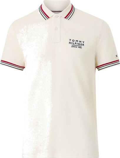 Tommy Hilfiger Pologenser Rwb Collar/cuff Detail Reg Polo Beige Tommy Hilfiger Pologenser Rwb Collar/cuff Detail Reg Polo Beige