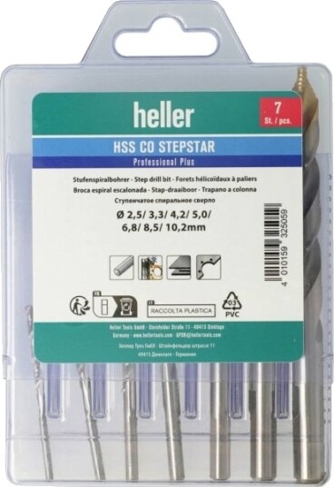 Heller 325059 Hss-Co Metall Spiralbor-Sett Din 338 1 Sett Heller 325059 Hss-Co Metall Spiralbor-Sett Din 338 1 Sett