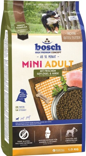 Bosch Adult Mini Fjærkre Hirse Tørrfôr 1 kg