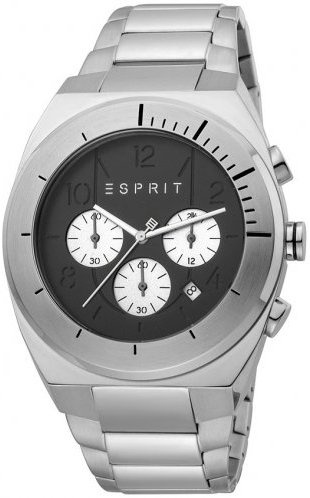 Esprit Herreklokke ES1G157M0065 Strike Sort/Stål Ø44 mm Esprit Herreklokke ES1G157M0065 Strike Sort/Stål Ø44 mm