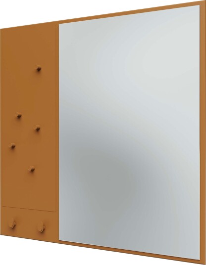 Memo Wall Mirror With Notice Board Amber Memo Wall Mirror With Notice Board Amber