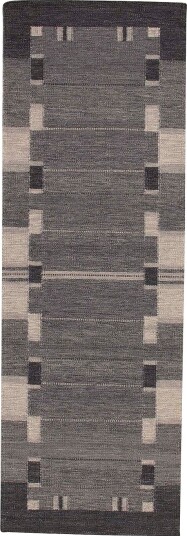Bargi   Ullteppe Röllakan 80x250 cm   Grå