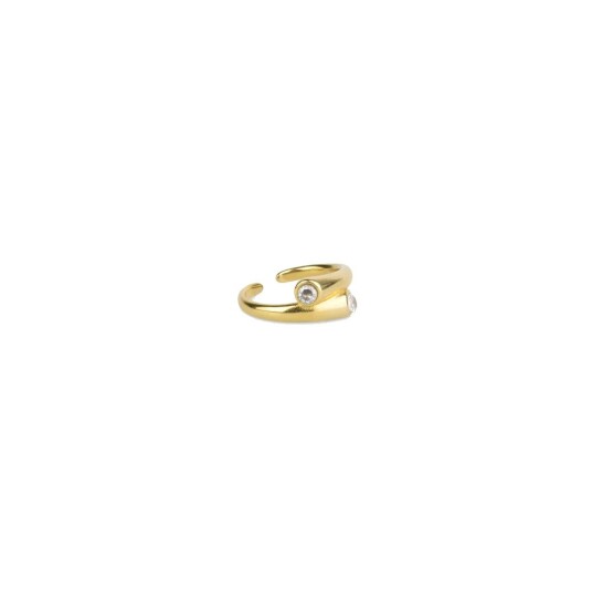 Timi of Sweden Tomine Crystal Hug Ring Stainless Steel Gold Timi of Sweden Tomine Crystal Hug Ring Stainless Steel Gold