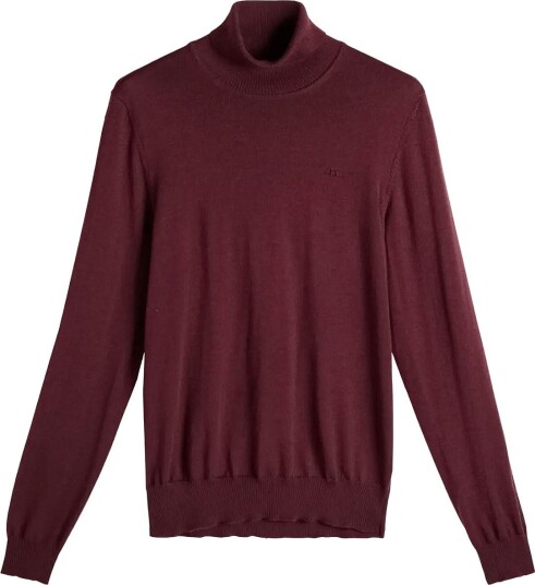 J. Lindeberg Kaden Merino Turtle Neck   Burgundy   M