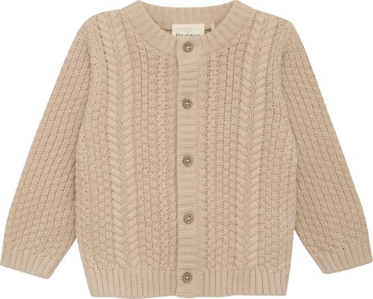 En Fant Cardigan Knit Cement (74 / 9 mnd)