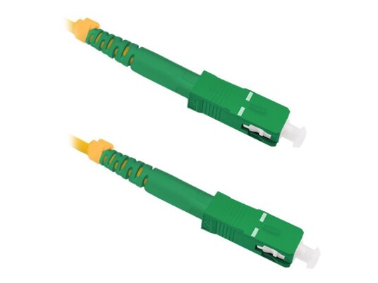 Qoltec Simplex - Koblingskabel - Sc/Apc-Enkeltmodus (Hann) Til Sc/Apc-Enkeltmodus (Hann) - 7 M - Fiberoptisk - Simpleks - 9 / 125 Micron - G.652D - Halogenfri - Gul