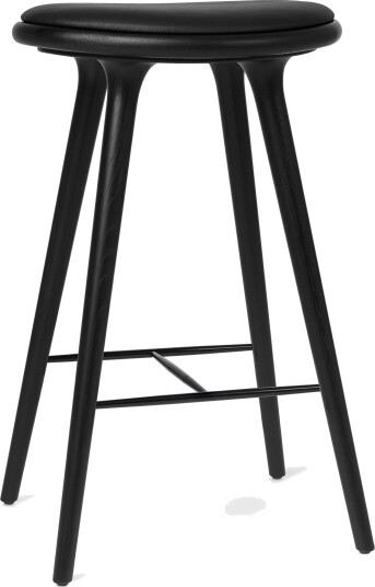 Mater Høy Barkrakk Sort Eik/ Sort Lær 74 cm Mater Høy Barkrakk Sort Eik/ Sort Lær 74 cm