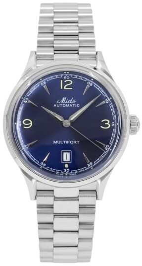 Mido Herreklokke M040.407.11.047.00 Multifort Blå/Stål Ø40 mm