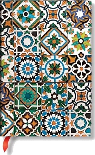 Porto Portuguese Tiles Mini Hardback Address Book Elastic Band Closure
