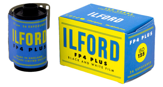 Ilford FP4 Plus 135-36 Sort/hvit negativ film 125 ISO Ilford FP4 Plus 135-36 Sort/hvit negativ film 125 ISO