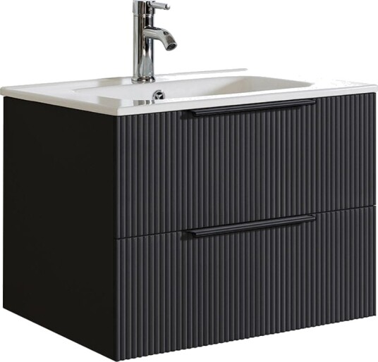 A-collection Fovere Ribb Servantskap Svart Matt / 60cm A-collection Fovere Ribb Servantskap Svart Matt / 60cm