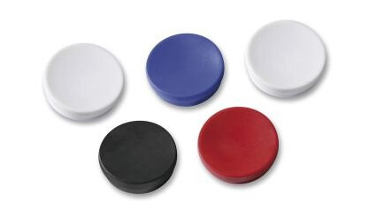 Magnetknapper Actual 30 mm sort farger, 5 stk.