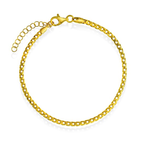Pan Jewelry Armbånd i forgylt 925 sølv 19 cm