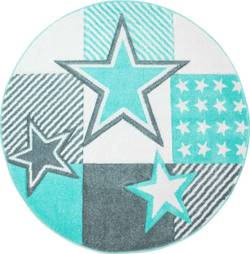 Barneteppe Bueno Night Stars Rund turkis Størrelse: Ø 160 cm Barneteppe Bueno Night Stars Rund turkis Størrelse: Ø 160 cm