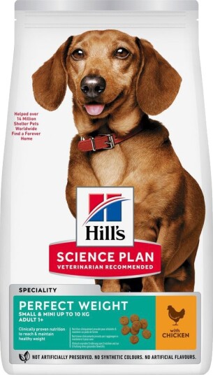 Hill'S Science Plan Perfect Weight Adult 1+ Small & Mini Med Kylling 2 X 6 kg