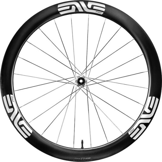 ENVE SES 4.5 Pro forhjul race 700c center lock disc e-thru 12 x 100mm hvit logo ENVE SES 4.5 Pro forhjul race 700c center lock disc e-thru 12 x 100mm hvit logo