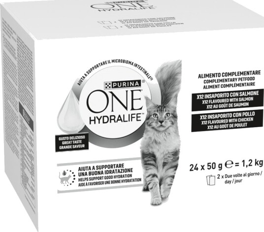 Purina One Våtfôr Hydralife Kattedrikk Blandet Pakke 2 Varianter 24 X 50 G Purina One Våtfôr Hydralife Kattedrikk Blandet Pakke 2 Varianter 24 X 50 G