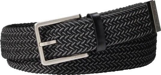 Calvin Klein Warmth Buckle Braided 35Mm Black 105 Calvin Klein Warmth Buckle Braided 35Mm Black 105