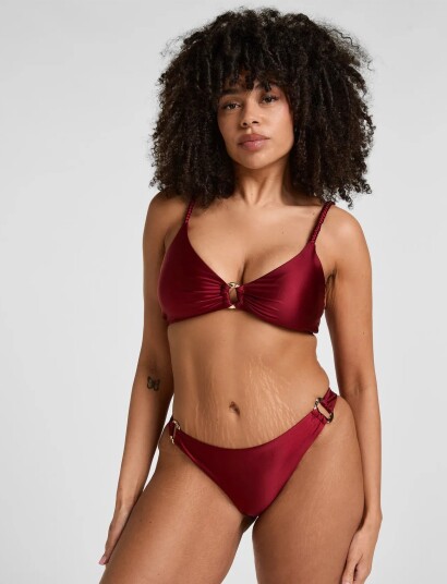 Hunkemöller Bari Highleg T   Burgundy   XXL