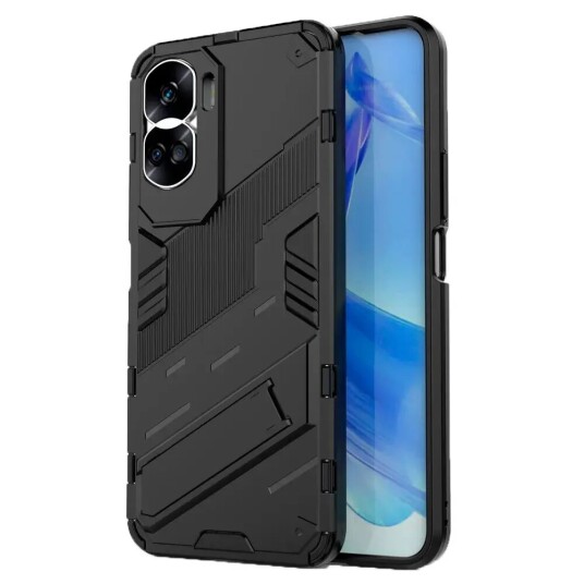 INCOVER Honor 90 Lite Hybrid Håndverker Deksel Med Kickstand - Svart