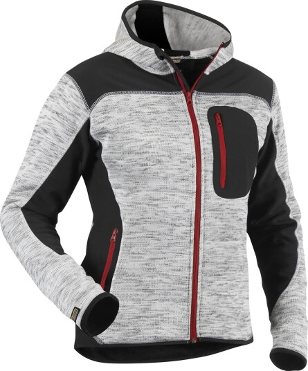 Blåkläder 493121179099XXXL Jakke dame, gråmelert/svart, strikket Str. XXXL, Klær