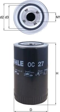 Oljefilter KNECHT OC 27 Oljefilter KNECHT OC 27