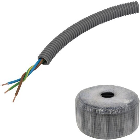 Pipelife FQ PowerFlex Kabel forhåndslagt, tvinnet 16 mm x 100 m, 3G 1,5 mm²
