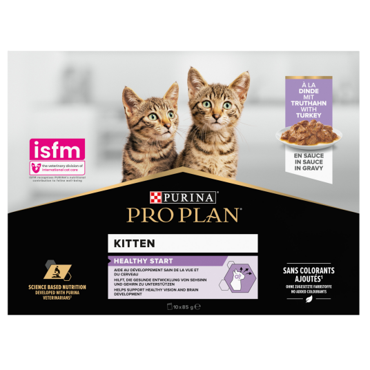 Cat Wet Kitten Healthy Start Med Kalkun I Saus 85 G X 40 Stk. Katt Kattefôr Våtfôr Purina Pro Plan
