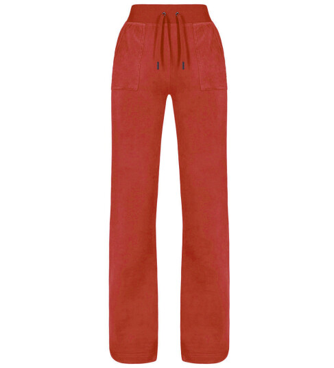 Juicy Couture Del Ray Classic Velour Pant Pocket - Astor Red XXS