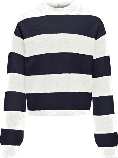 Kids Only Kogfranca Life Short L/S Stripe Knt Noos Cream 158 164 Kids Only Kogfranca Life Short L/S Stripe Knt Noos Cream 158 164