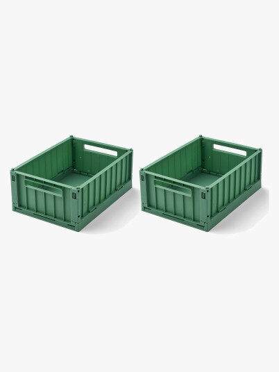 Liewood Weston Oppbevaringsboks S 2 Pakning Green One Size