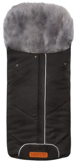 Nordlys Saga Lammeskinnspose Black/Grey