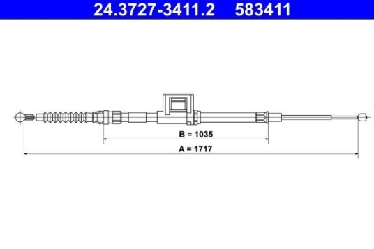 Ate Tautrekk parkeringsbrems ATE 24.3727 3411.2