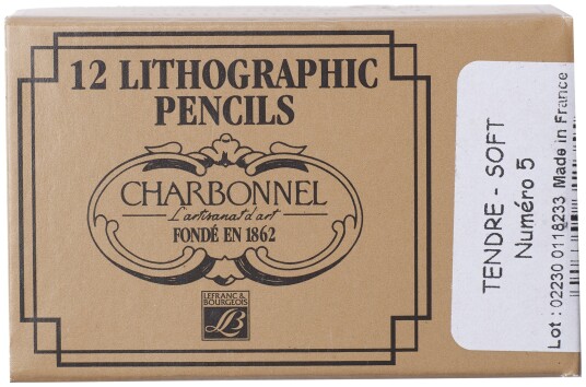 LB Charbonnel Litho Litografiblyant - Nr. 5 Myk - 12 stk