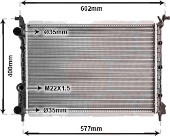 VAN WEZEL 17002232 Radiator motorkjøling