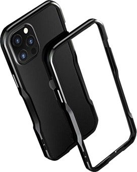 Luphie iPhone 12/12 Pro Metall Bumper - Svart