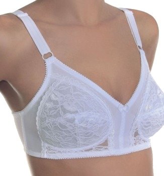 sassa BH Padded Soft Bra With Lace Hvit polyamid C 105 Dame