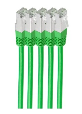 Shiverpeaks Bs75711-Hg-Set5 Nettverkskabel Grønn 1 M Cat6 S/Ftp (S-Stp) (Bs75711-Hg-Set5)