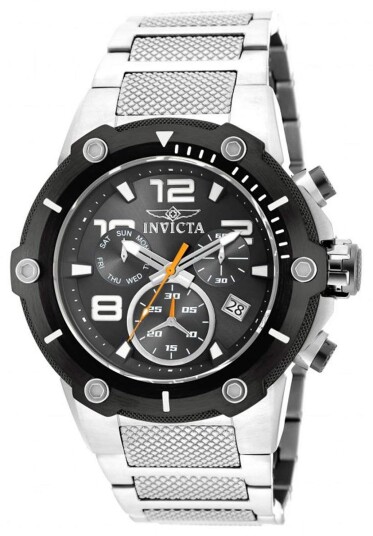 Invicta Herreklokke 19528 Speedway Sort/Stål Ø52 mm Invicta Herreklokke 19528 Speedway Sort/Stål Ø52 mm