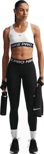 Nike Sports bh Dri fit Tt Light Support   Hvit/svart Kvinner størrelse Small