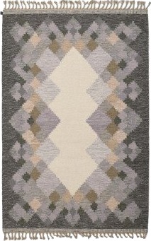 Axeco Opal grey   håndvevd ullteppe