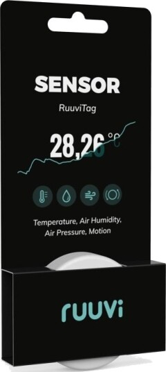 Ruuvi RuuviTag 4-i-1 Bluetooth Sensor - Multifunksjonell Gadget Ruuvi RuuviTag 4-i-1 Bluetooth Sensor - Multifunksjonell Gadget