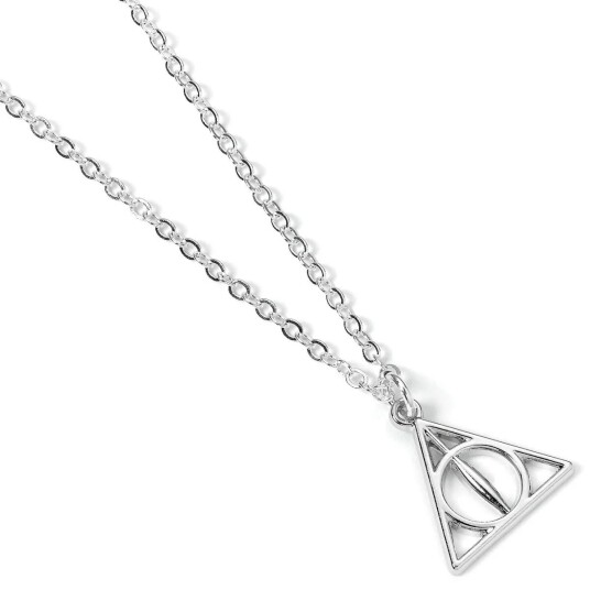 Carat Shop, The Harry Potter Anheng Og Halskjede Deathly Hallows (Sølvbelagt)