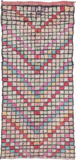Marokkansk Boucherouite teppe 275 x 125 cm Marokkansk Boucherouite teppe 275 x 125 cm